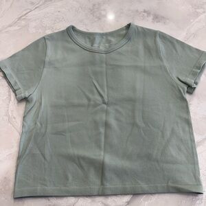 Better together Sage Ribbed Short-Sleeve Top